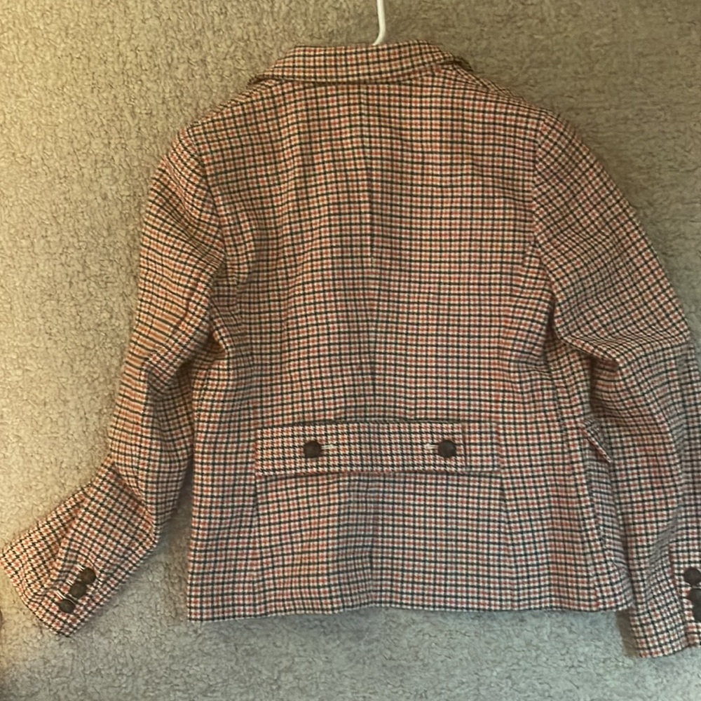 Talbots Orange Patterned Blazer Size 10 - image 4